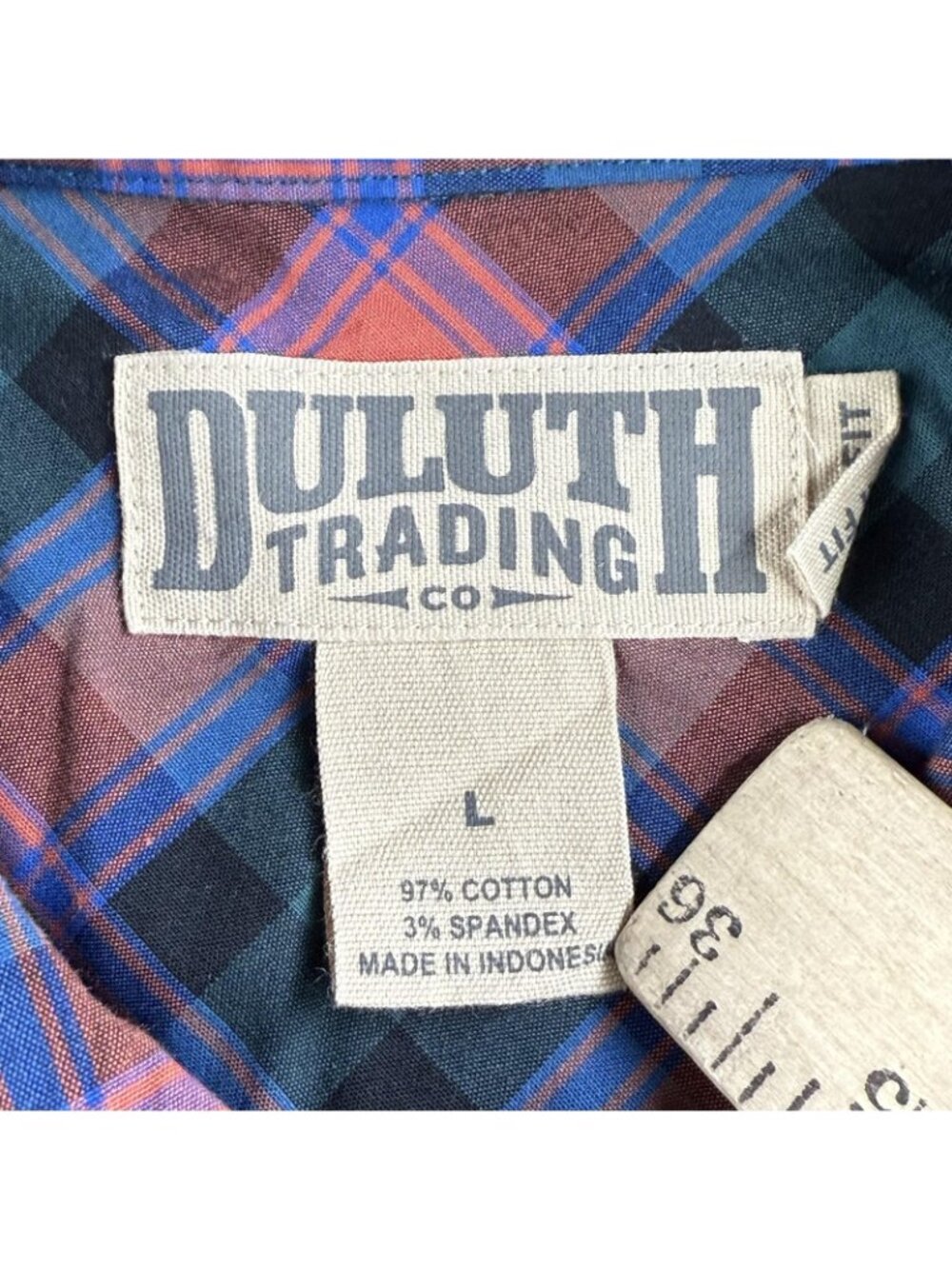 Duluth Trading Shirt Mens Large Green Pink Plaid Button Up Long Sleeve Untucked - Picture 3 of 16